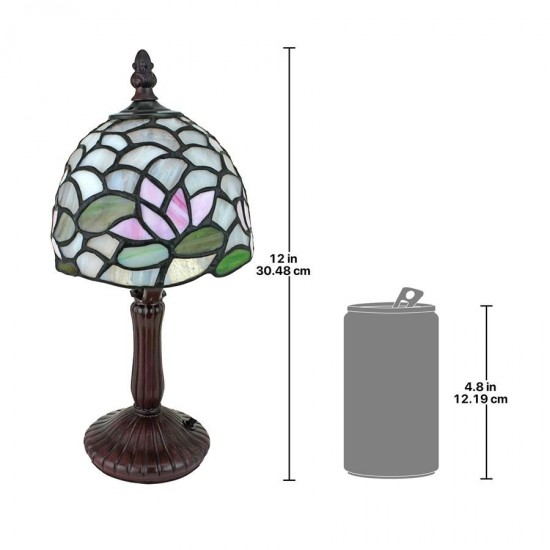 Design Toscano Lotus Flower Petite Stained Glass Lamp