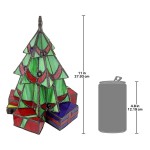 Design Toscano Small Xmas Tree Stained Glass Lamp