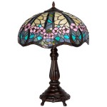 Design Toscano Pink Primrose Stained Glass Table Lamp