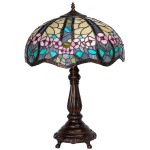 Design Toscano Pink Primrose Stained Glass Table Lamp