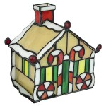 Design Toscano Gingerbread House Stained Glass Lamp