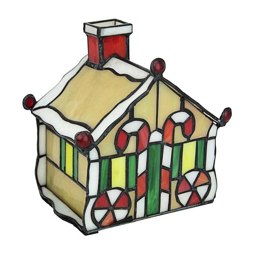 Design Toscano Gingerbread House Stained Glass Lamp
