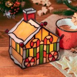 Design Toscano Gingerbread House Stained Glass Lamp