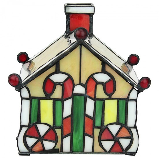 Design Toscano Gingerbread House Stained Glass Lamp