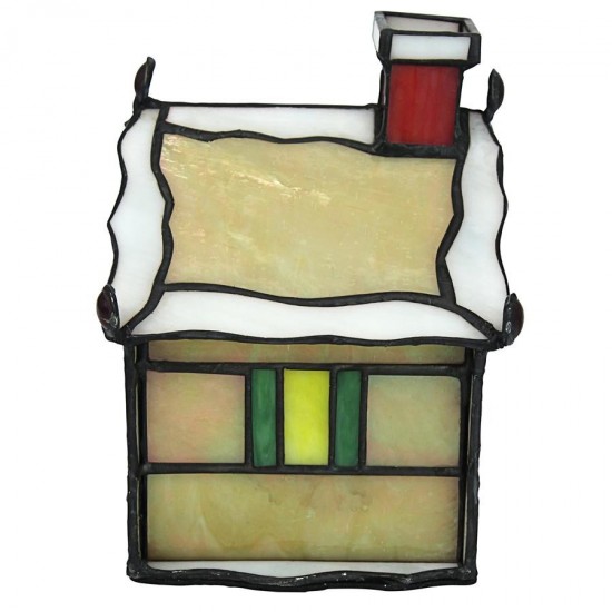 Design Toscano Gingerbread House Stained Glass Lamp