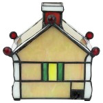 Design Toscano Gingerbread House Stained Glass Lamp