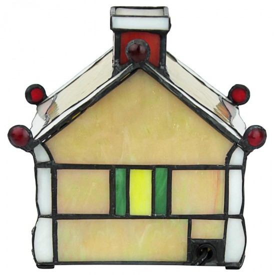Design Toscano Gingerbread House Stained Glass Lamp