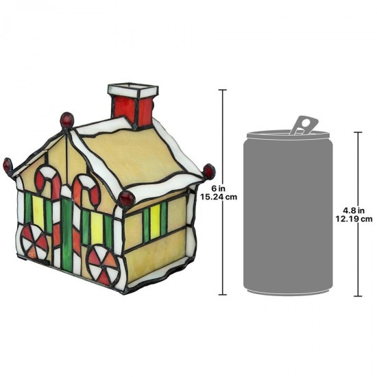 Design Toscano Gingerbread House Stained Glass Lamp