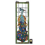 Design Toscano Pleasant Peacock Stained Glass Window