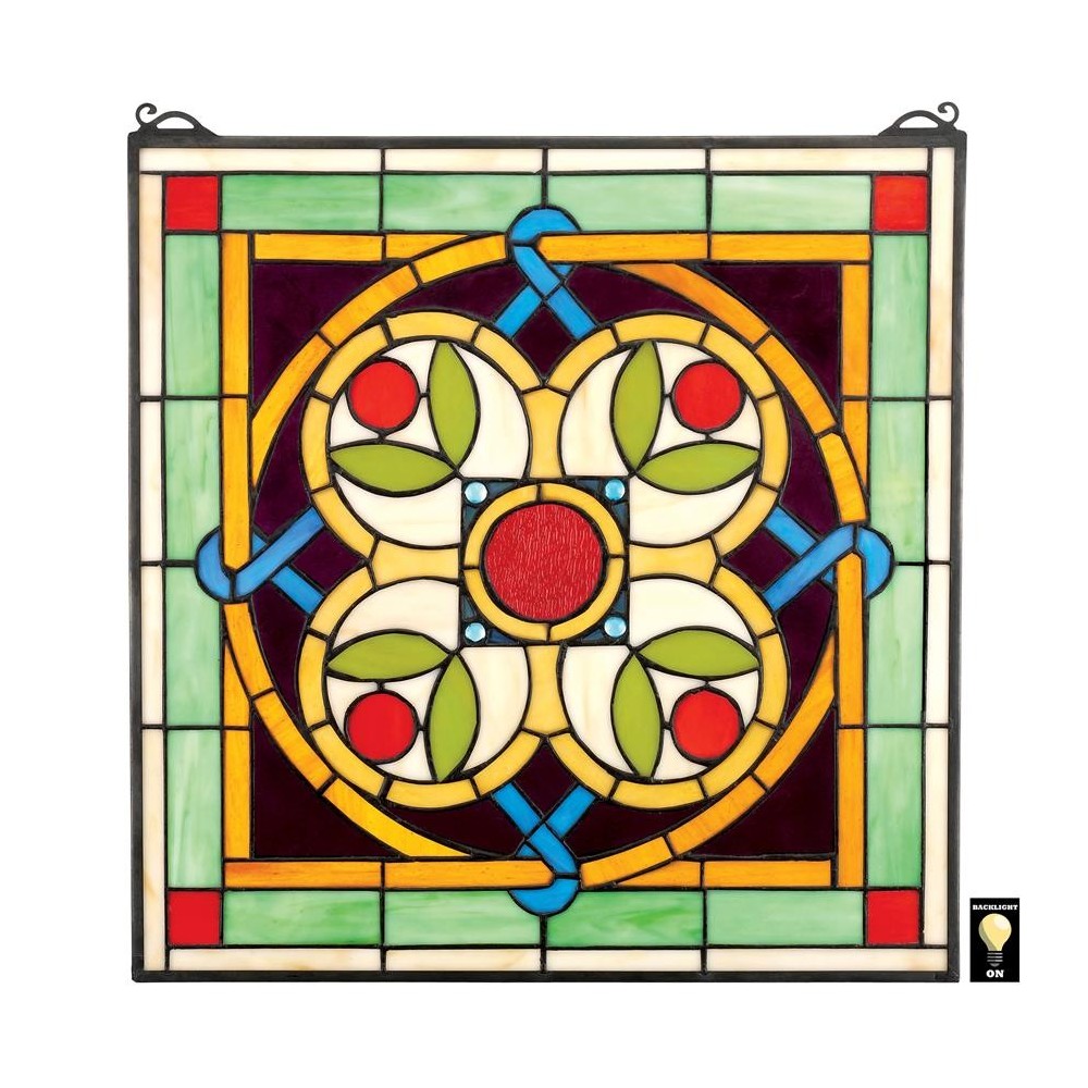 Design Toscano Celtic Floral Quatrefoil Window