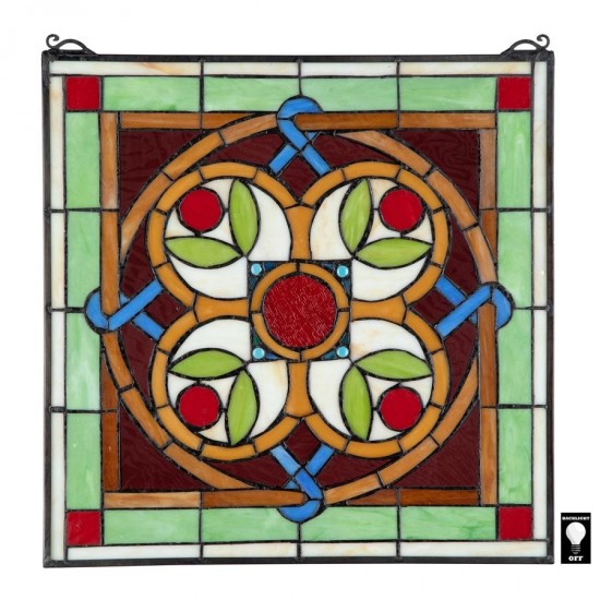 Design Toscano Celtic Floral Quatrefoil Window