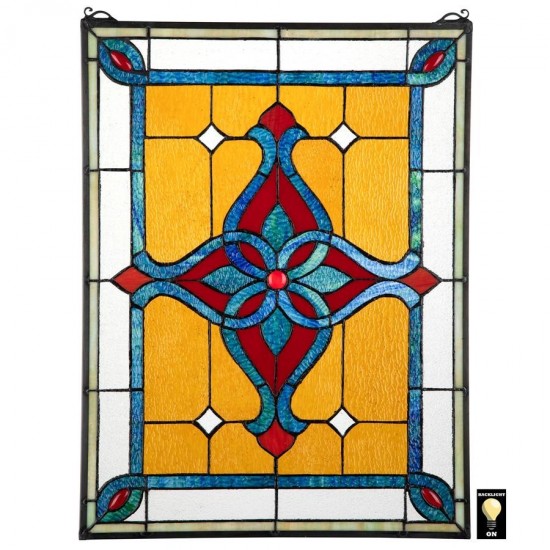 Design Toscano St Katherines Row Stained Glass Window