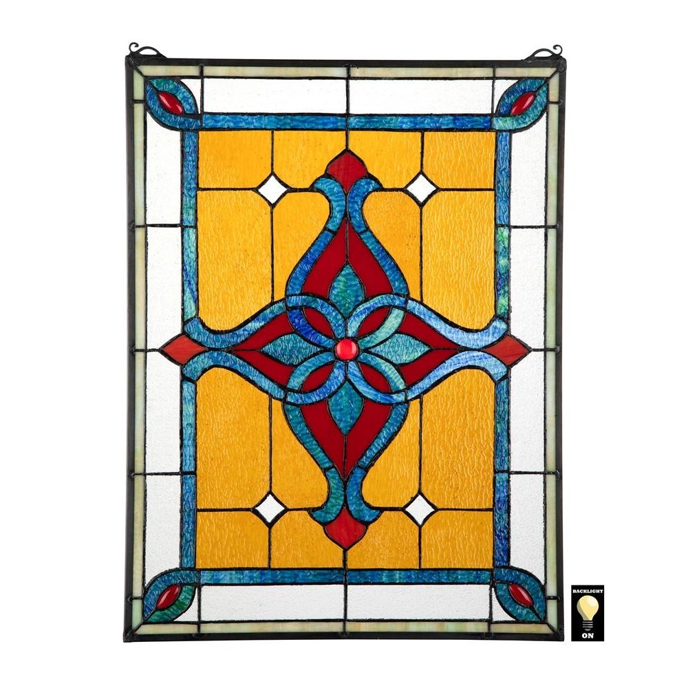 Design Toscano St Katherines Row Stained Glass Window