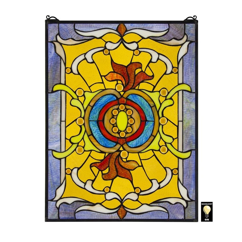 Design Toscano Gilded Age Stained Glass Window