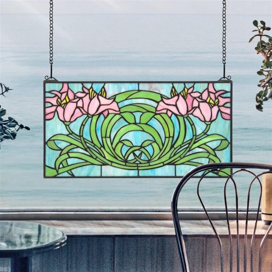 Design Toscano Beaucoup De Fleurs Stained Glass Window