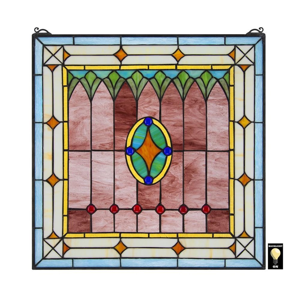 Design Toscano Craftsman Stained Glass Window