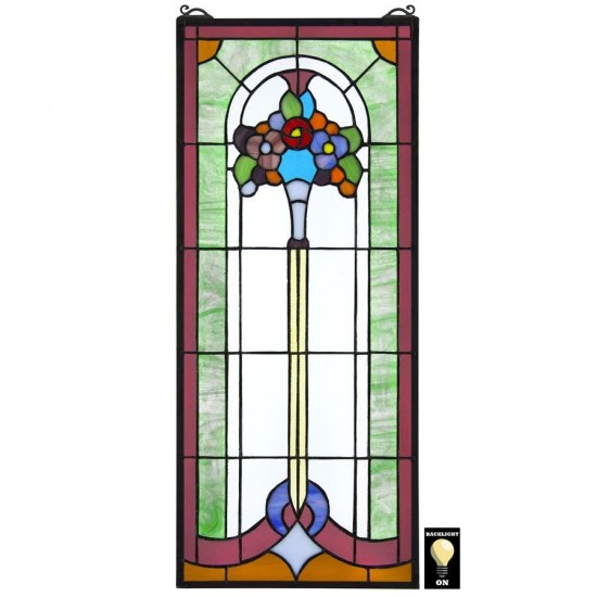 Design Toscano Bouquet Of Poseys Stained Glass Window