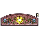 Design Toscano Ambrosia Demi Lune Stained Glass Window