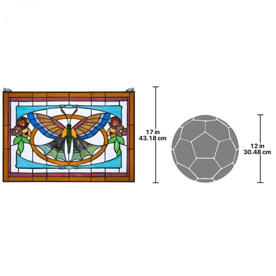 Design Toscano Butterfly Ballet Stained Glass Window