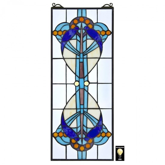 Design Toscano Bauhaus Modern Stained Glass Window