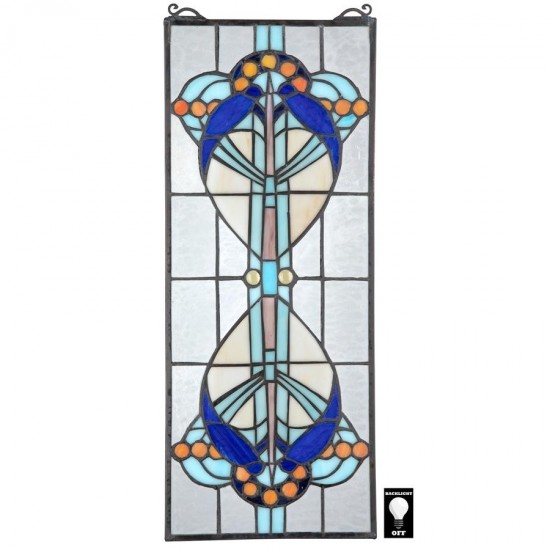 Design Toscano Bauhaus Modern Stained Glass Window