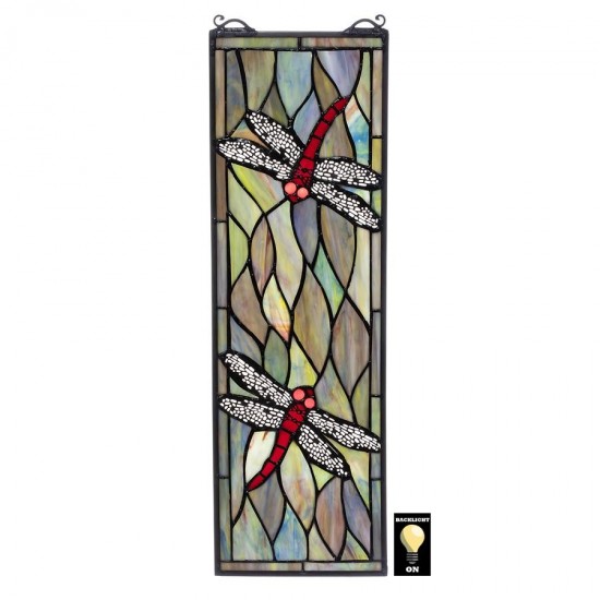 Design Toscano Tiffany Style Dragonfly Stained Glass