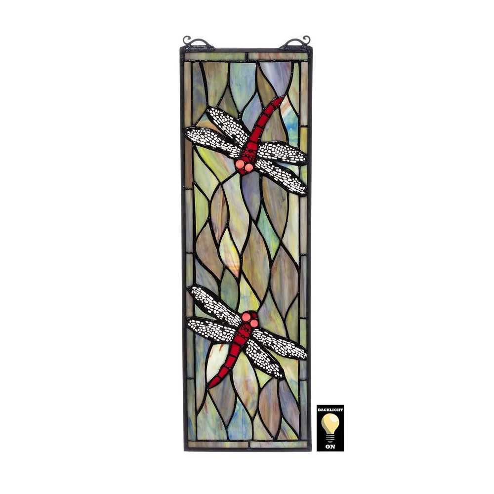 Design Toscano Tiffany Style Dragonfly Stained Glass