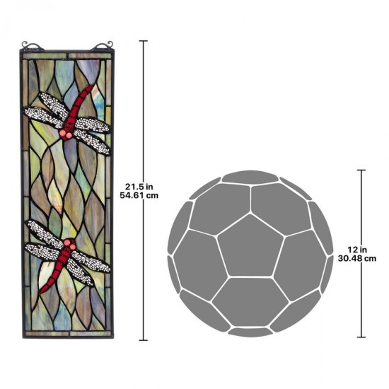 Design Toscano Tiffany Style Dragonfly Stained Glass