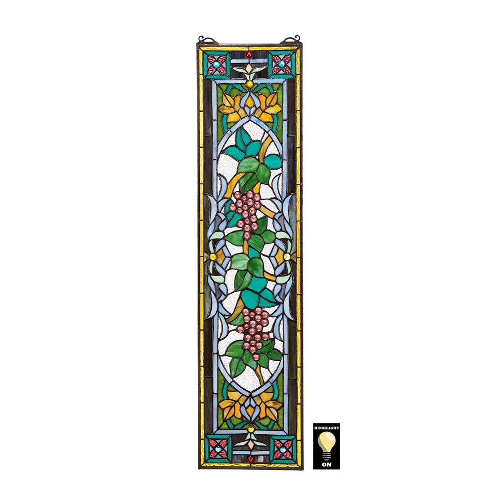 Design Toscano Grapes On The Vine Stained Glass Window Design Toscano Grapes On The Vine Stained Glass Window