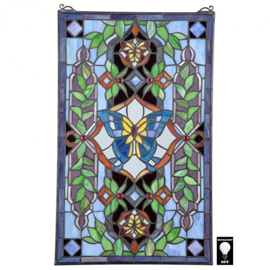 Design Toscano Butterfly Utopia Stained Glass Window