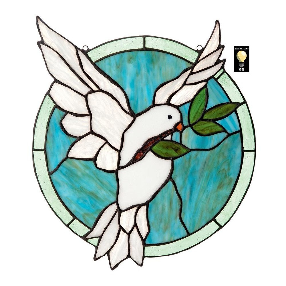 Design Toscano Dove Of Peace Stained Glass