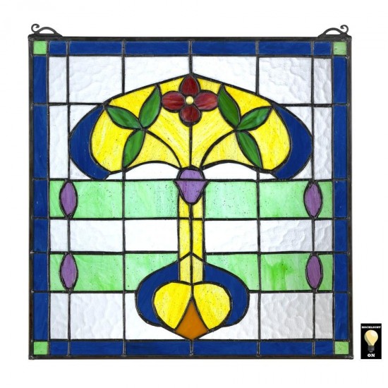 Design Toscano Horta Tiffany Style Stained Glass Window