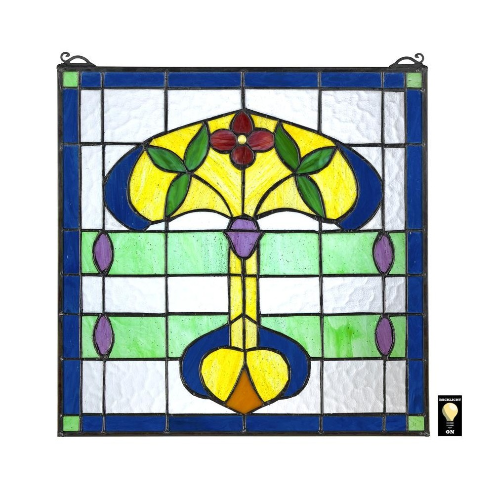 Design Toscano Horta Tiffany Style Stained Glass Window