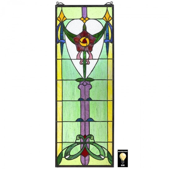 Design Toscano Presentation Rose Stained Glass Window