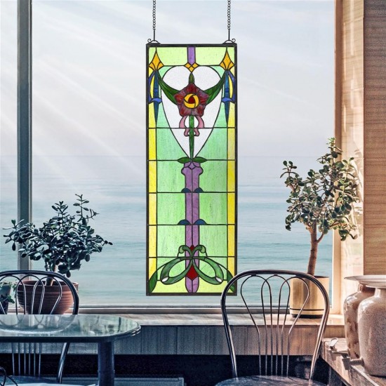 Design Toscano Presentation Rose Stained Glass Window