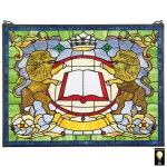 Design Toscano Lion Coat Of Arms Stained Glass Window