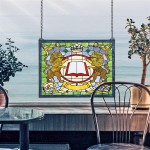 Design Toscano Lion Coat Of Arms Stained Glass Window