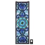 Design Toscano Harlow Blue Flower Stained Glass Window