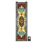 Design Toscano Colbert Red And Green Vertical Stained Glass Window