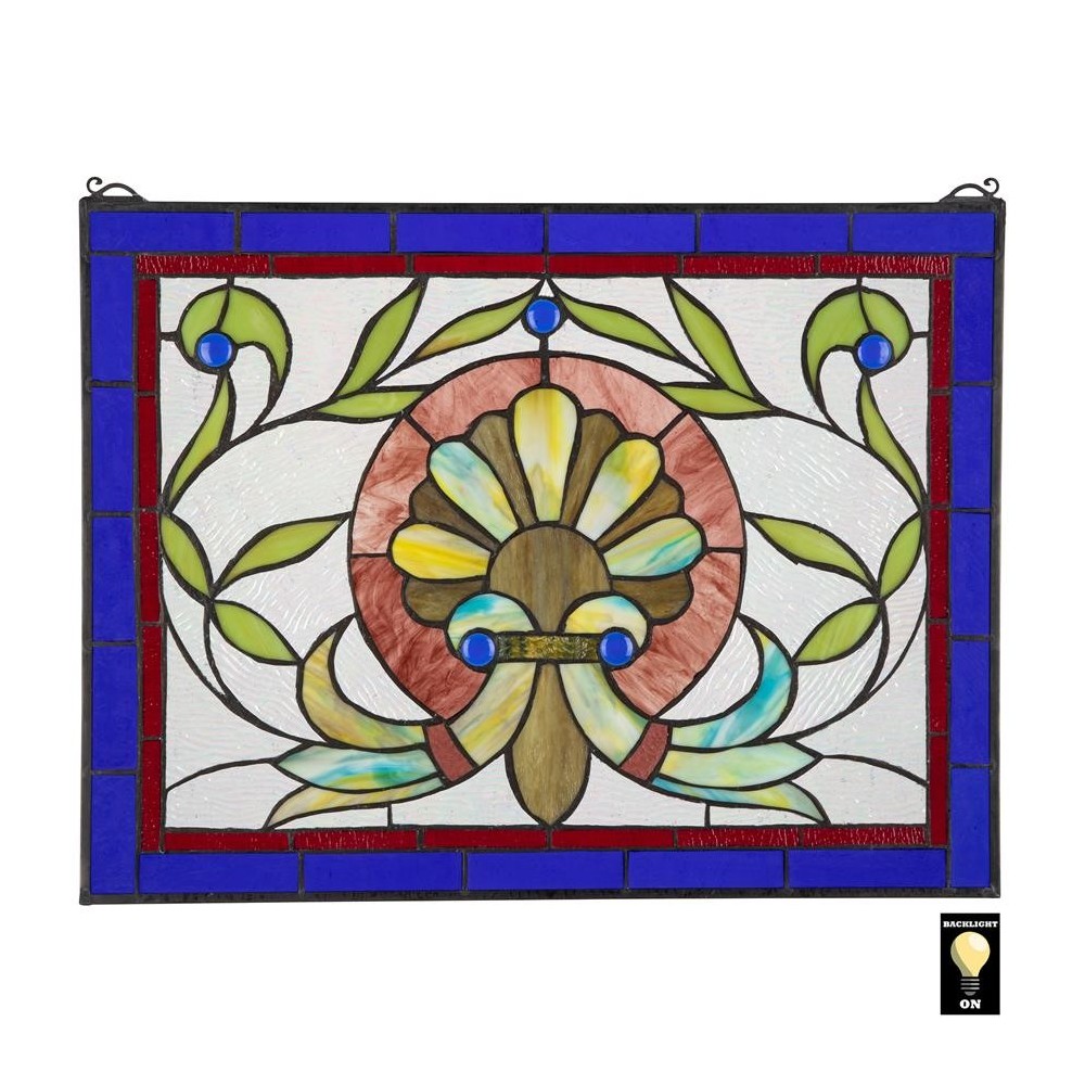 Design Toscano Prairie Flower Stained Glass Window