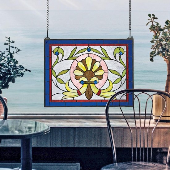 Design Toscano Prairie Flower Stained Glass Window