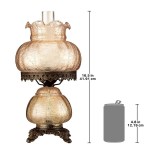 Design Toscano Rose Court Hurricane Table Lamp