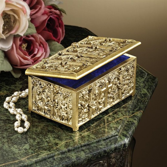 Design Toscano Brass Cathedral Reliquary Box