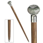 Design Toscano Blue Gray Sphere Walking Stick