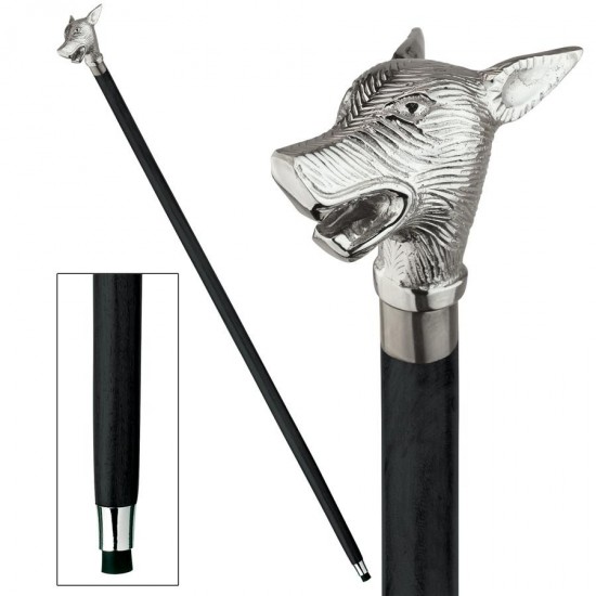 Design Toscano Howling Werewolf Hardwood Walking Stick