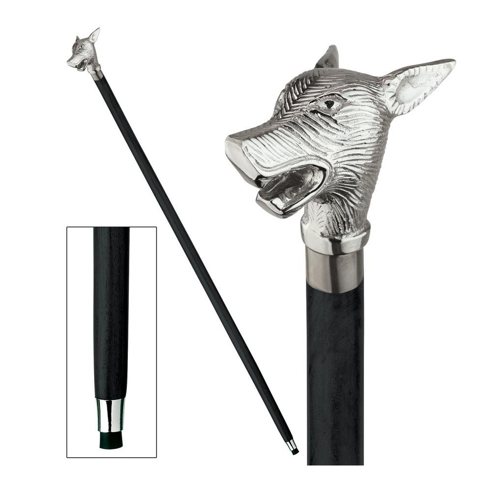 Design Toscano Howling Werewolf Hardwood Walking Stick
