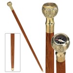 Design Toscano Compass Brass Walking Stick