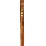 Design Toscano Fluted Sphere Brass Walking Stick