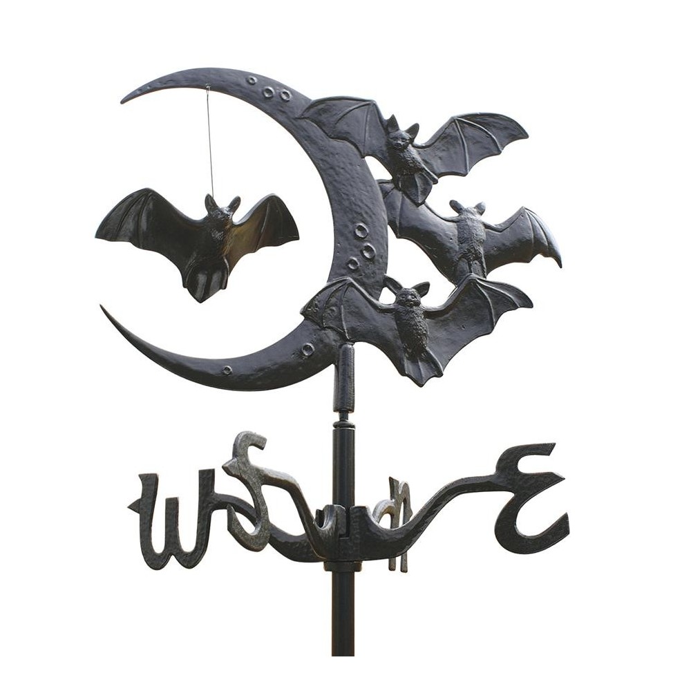 Design Toscano Crescent Moon & Bats Garden Weathervane Design Toscano Crescent Moon & Bats Garden Weathervane