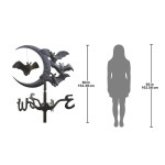 Design Toscano Crescent Moon & Bats Garden Weathervane